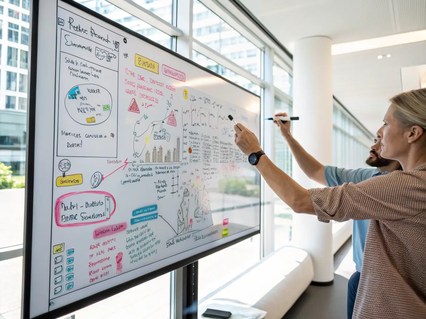 A visually stunning image of a digital collaboration board where creators are brainstorming and sharing ideas in real-time.
