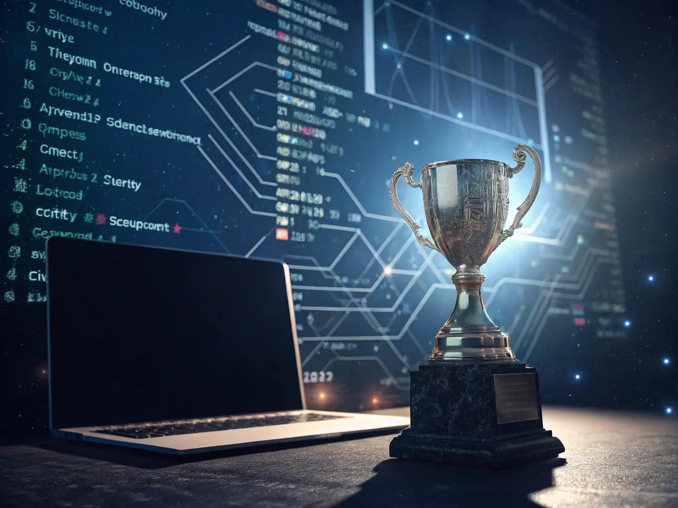 A visually appealing graphic showcasing the winning project from a recent Creator's Arena collaborative challenge, highlighting the team's creativity and the platform's role in facilitating their success.